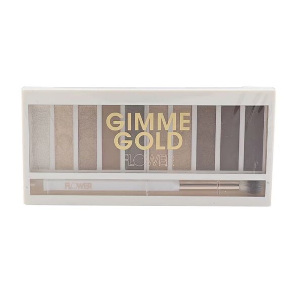 Flower Shimmer and Shade Eye Shadow Pallet ES3 Gimmie Gold NWB $39 - Picture 1 of 3
